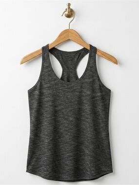 Lululemon Athleisure Heathered Grey Essential Racerback Tank Top Women's Size 6